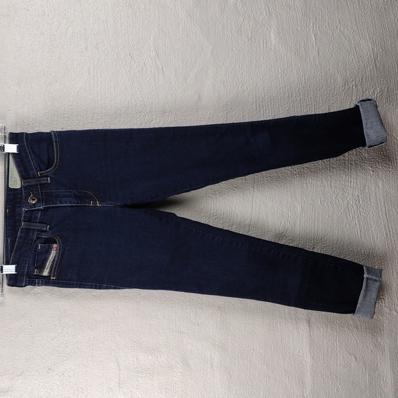 DIESEL Skinzee Super Slim Blue Dark Wash Five Pocket Mid Rise Skinny Jean - Picture 13 of 13